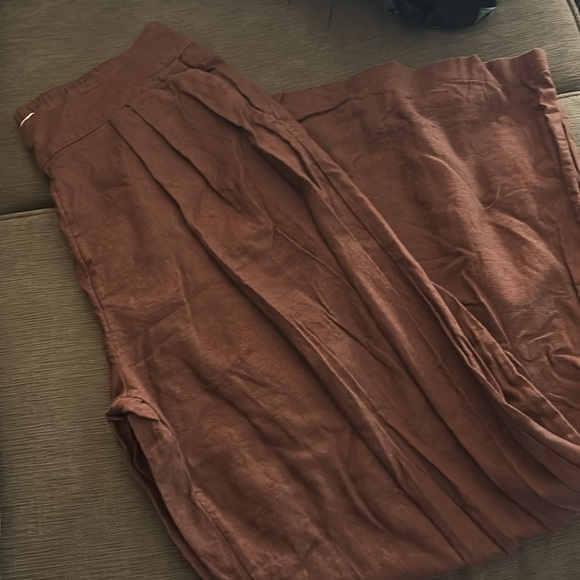 Abercrombie Wide Leg Linen Blend Pants - Picture 7 of 7